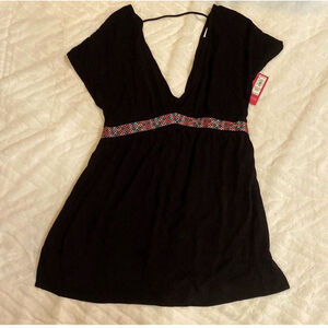 Xhilaration Embroidered Top Bathing Suit Coverup NWT
